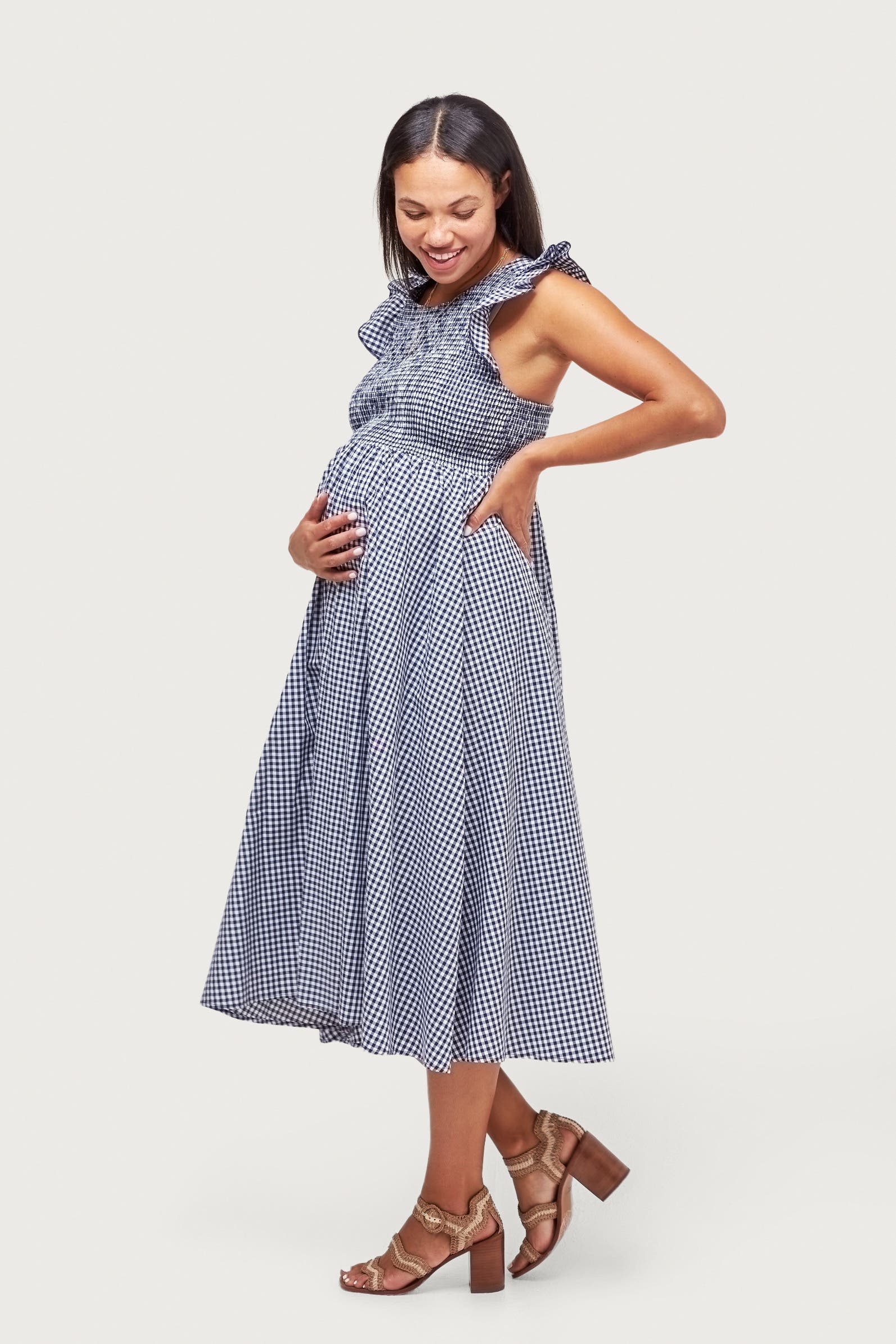 Harper Smocked Maternity Dress - image 4