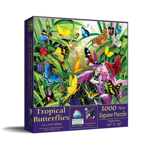 Tropical Butterflies 1000 piece Jigsaw Puzzle for Adults