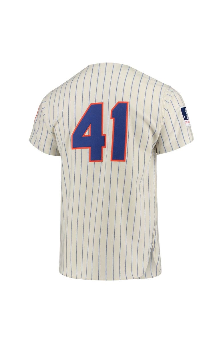 Mitchell & Ness Tom Seaver New York Mets Mitchell & Ness Cooperstown Collection Authentic Jersey - Cream, Alternate, color,