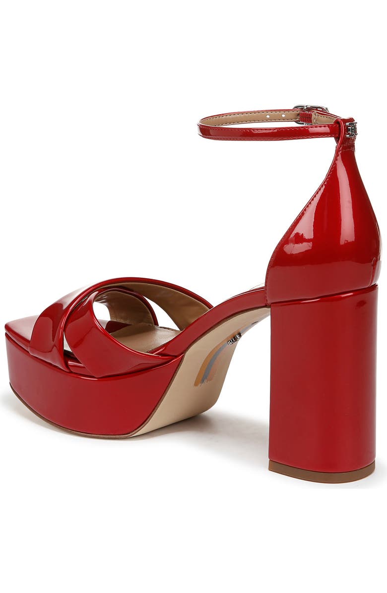 Sam Edelman Jullian Ankle Strap Platform Sandal, Alternate, color, Passion Red
