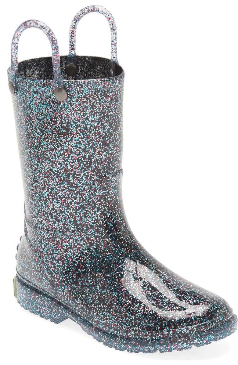 Western Chief Glitter Waterproof Rain Boot, Main, color,