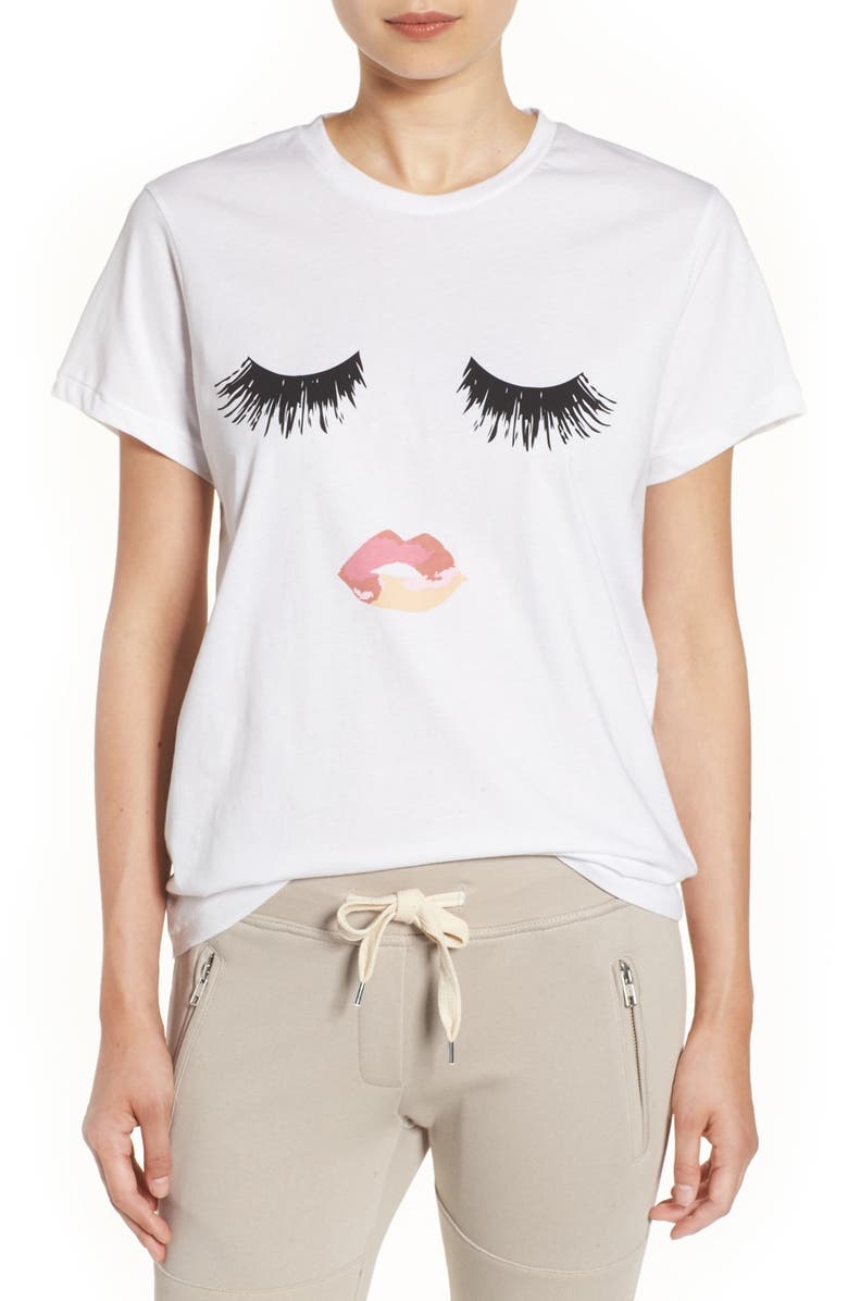 SINCERELY JULES 'Lips & Lashes' Graphic Tee, Main, color,