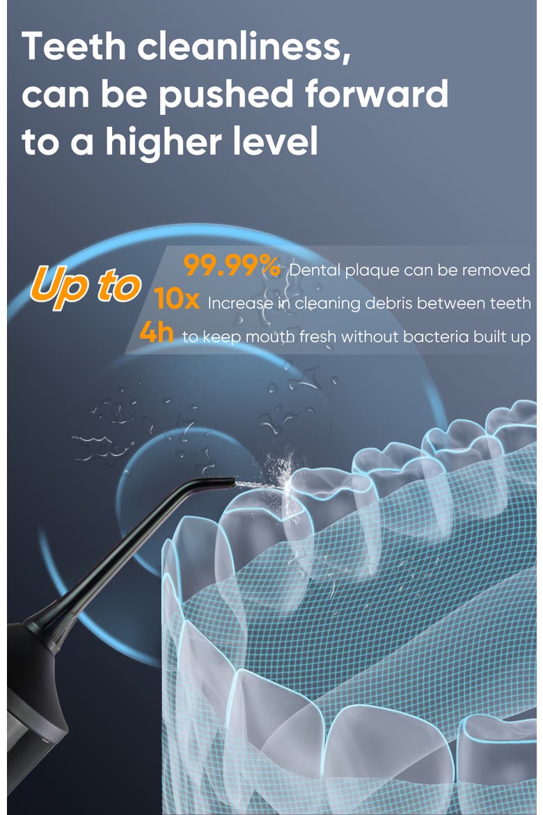 LP221 Cordless Professional Water Flosser with UVC Sterilizable, Alternate, color, Black