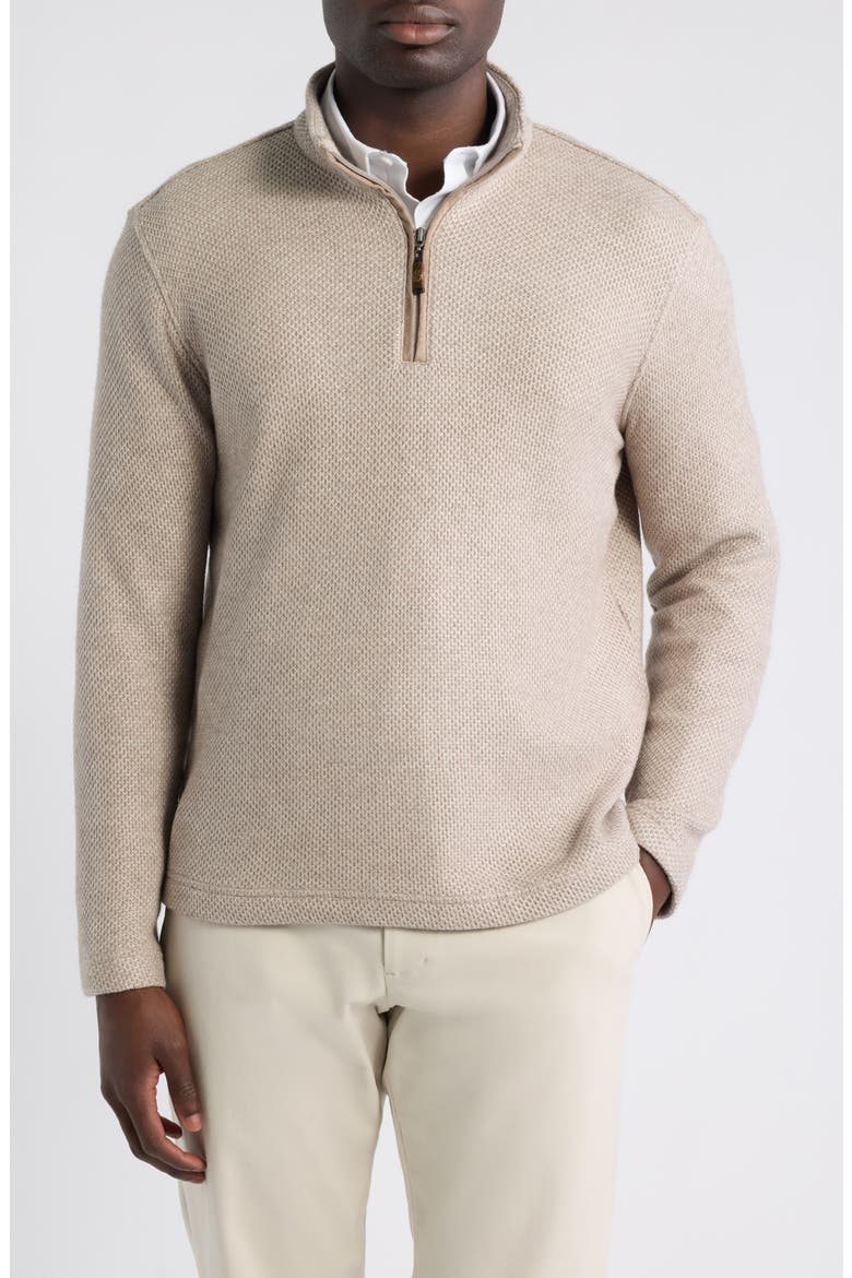 Dalton Mélange Quarter Zip Pullover, Main, color, OATMEAL