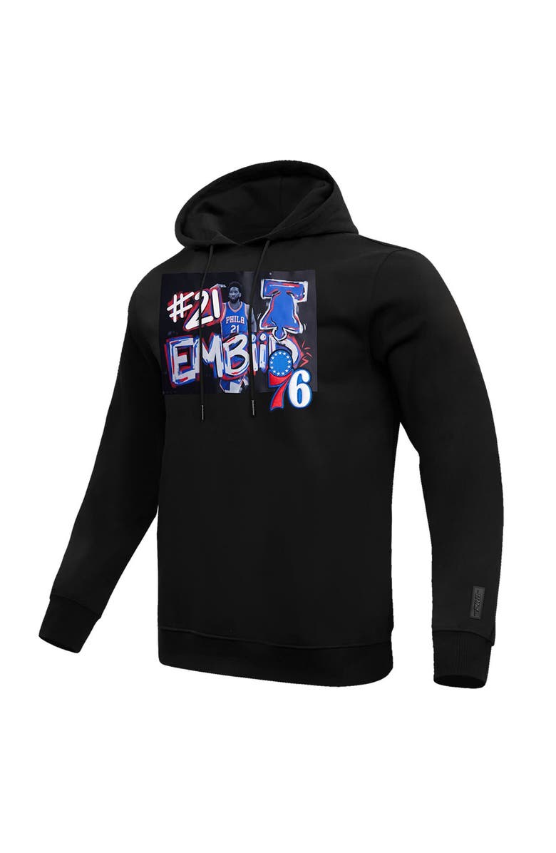 PRO STANDARD Men's Pro Standard Joel Embiid Black Philadelphia 76ers Player Yearbook Pullover Hoodie, Alternate, color, 