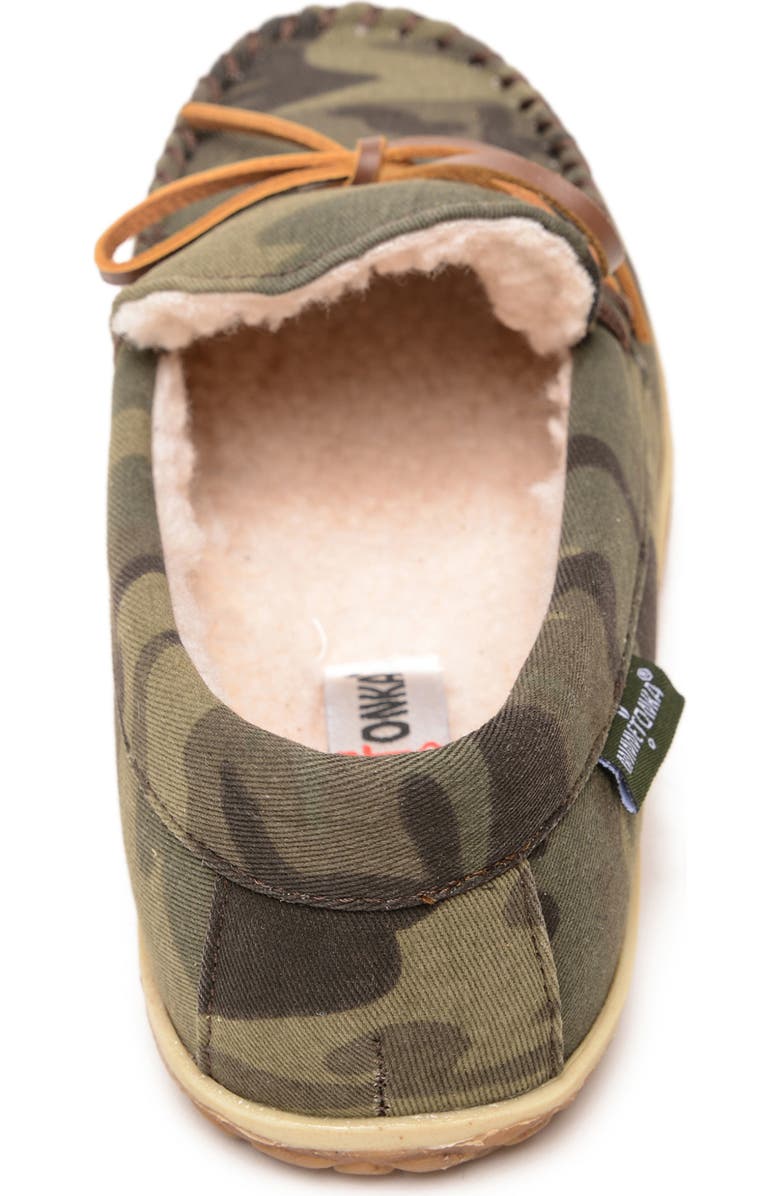 Minnetonka Tomm Faux Shearling Lined Hard Sole Slipper, Alternate, color,