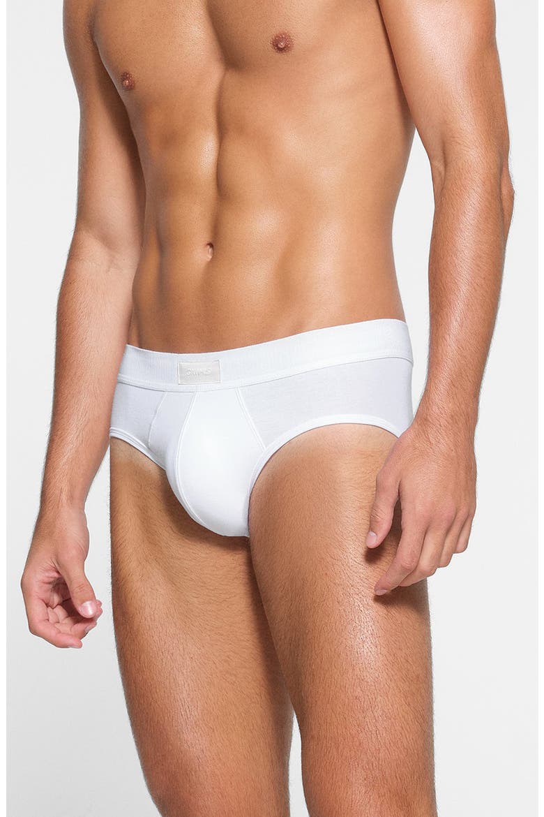 3-Pack Cotton & Modal Blend Briefs, Alternate, color, CHALK