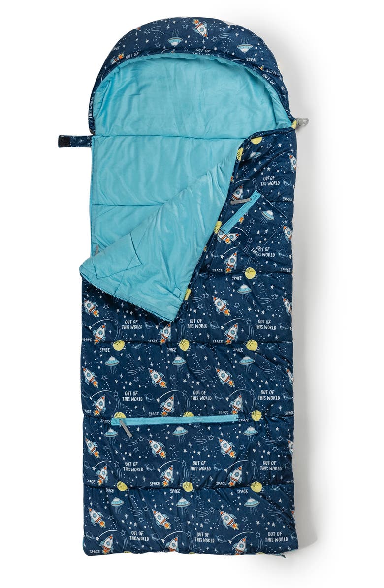 mimish Kids' Sleep-n-Pack Space Print Sleeping Bag Backpack, Alternate, color, Space Multi-Print