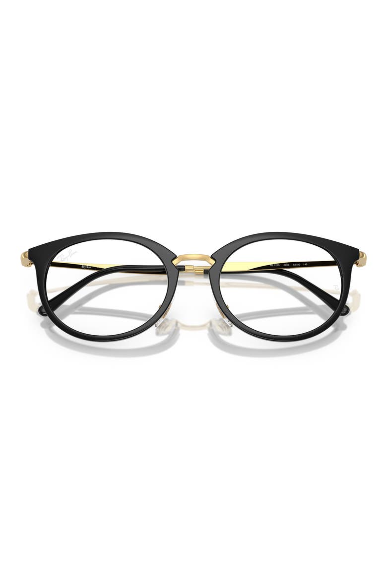 51mm Oval optical glasses, Alternate, color, BLACK