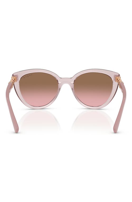 Vogue 53mm Cat Eye Sunglasses In Transparent Pink