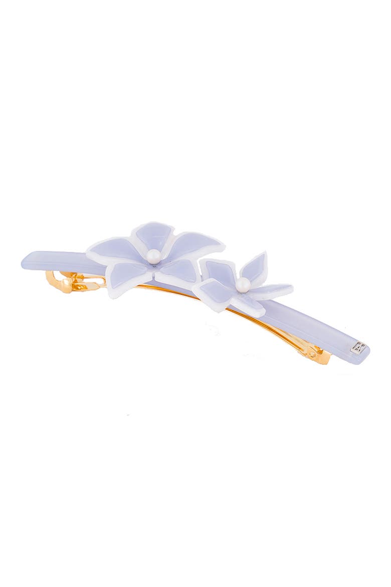 Imitation Pearl Flower Barrette, Main, color, LIGHT ZEPHYR