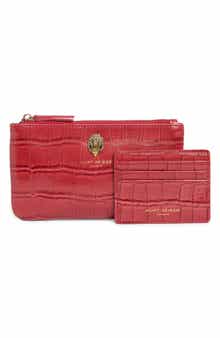 Croc Embossed Pouch & Cardholder Set