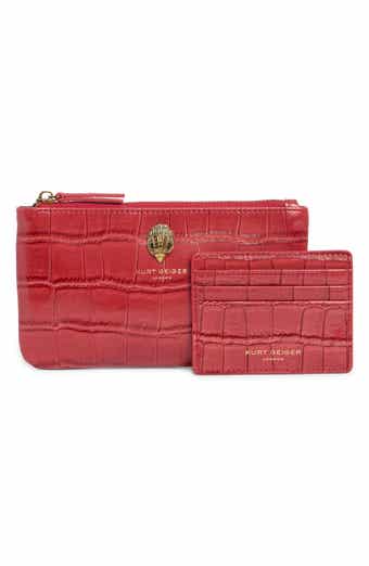 Croc Embossed Pouch & Cardholder Set