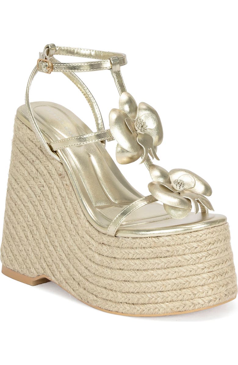 AZALEA WANG Barossa Espadrille Ankle Strap Platform Wedge Sandal, Main, color,
