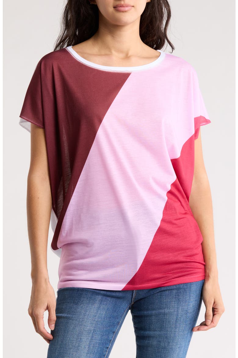 Dolman Sleeve Tee, Main, color, WHITE RADIANT BERRIES PRINT