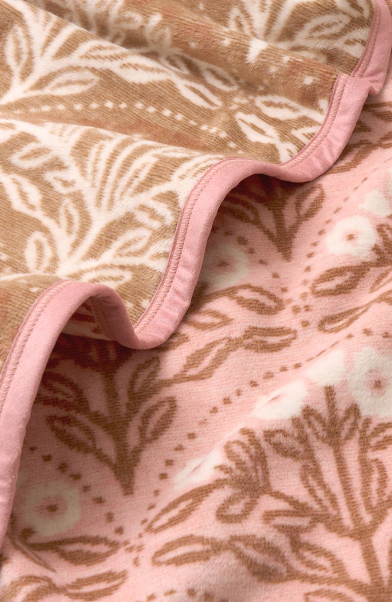 ChappyWrap Georgia Floral Throw Blanket, Alternate, color, Pink