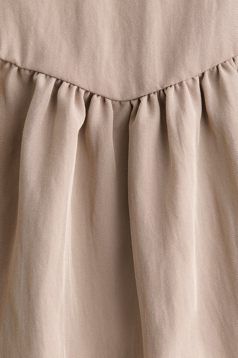 Gathered Twill Dress, Alternate, color, Dusty taupe