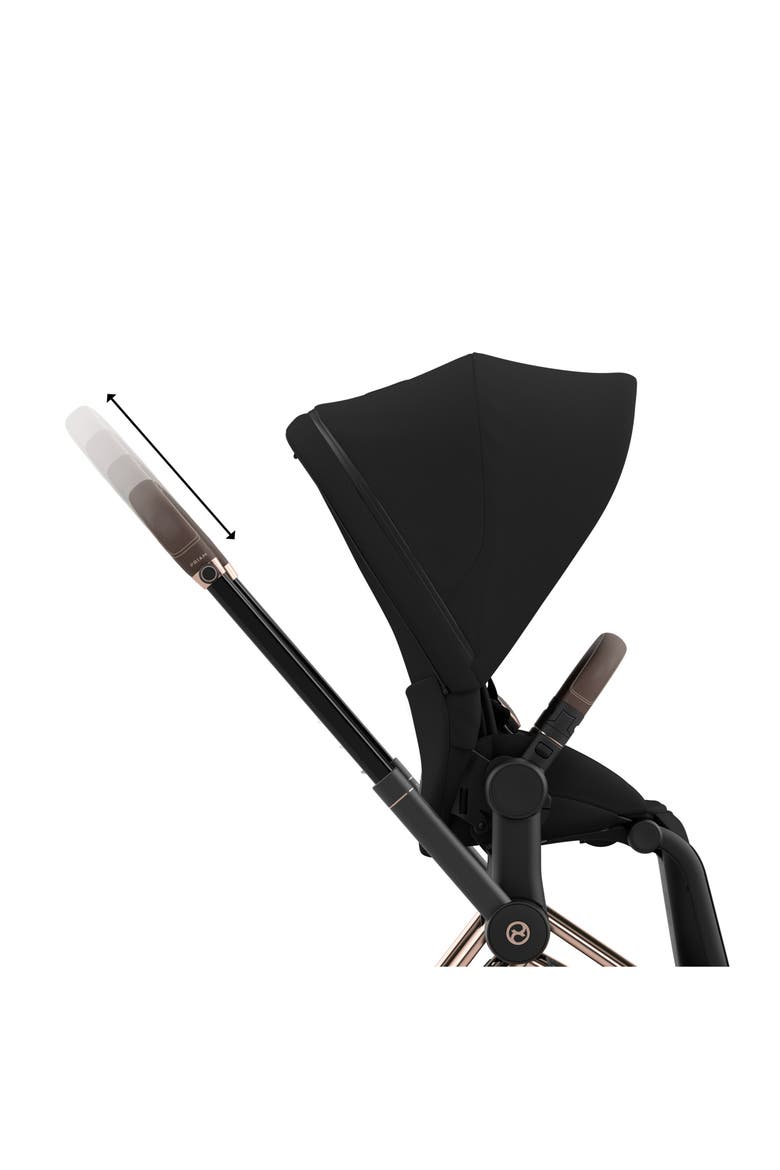 Priam 4 Rose Gold & Black Compact Stroller, Alternate, color, DEEP BLACK
