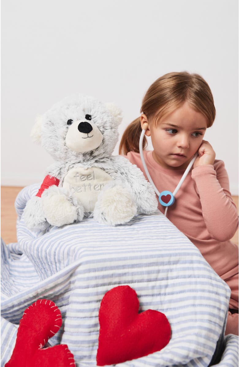 Warmies Feel Better Bear Plush Toy, Alternate, color, Light Gray