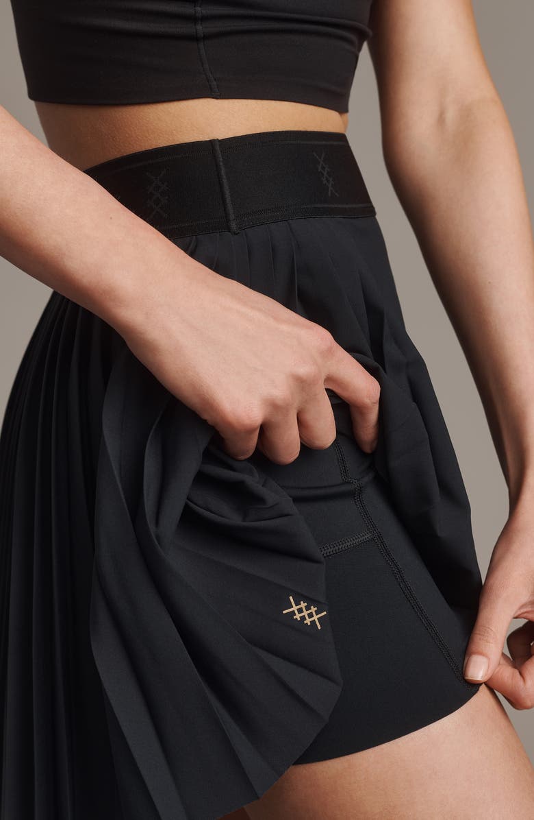 Rhone Mirage Pleated Skort, Alternate, color, Black