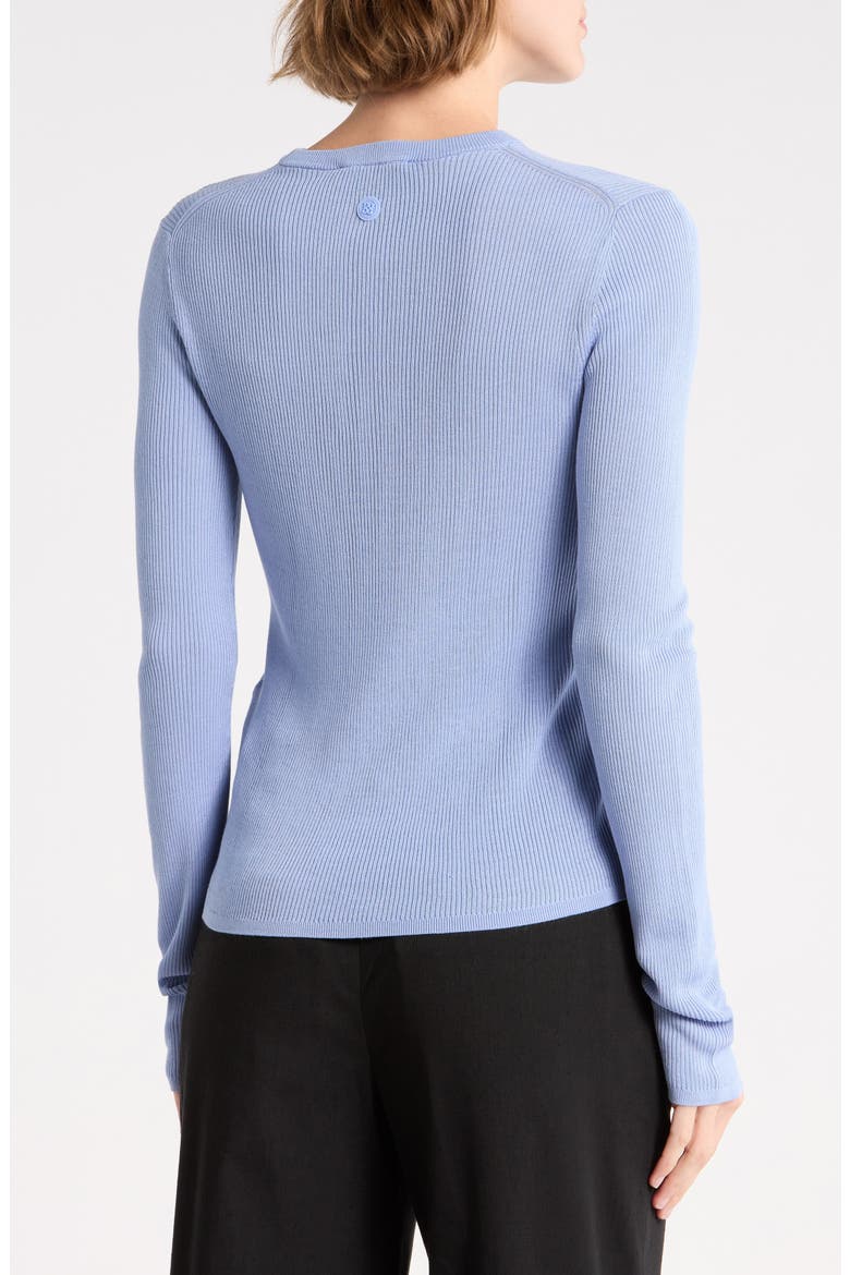Rib Knit Fitted Crewneck Tee, Alternate, color, WILLOW