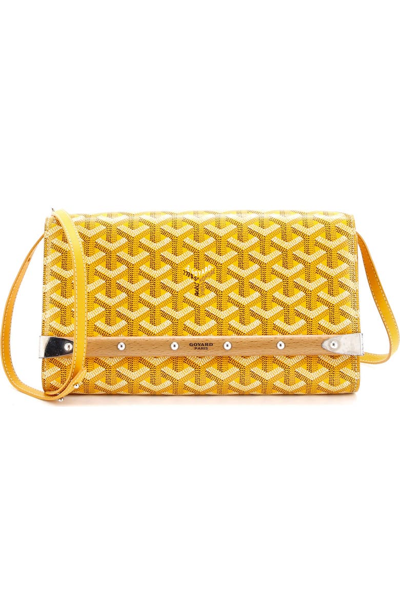 Pre-Owned Goyard Monte Carlo Clutch with Strap Coated Canvas PM, Main, color,