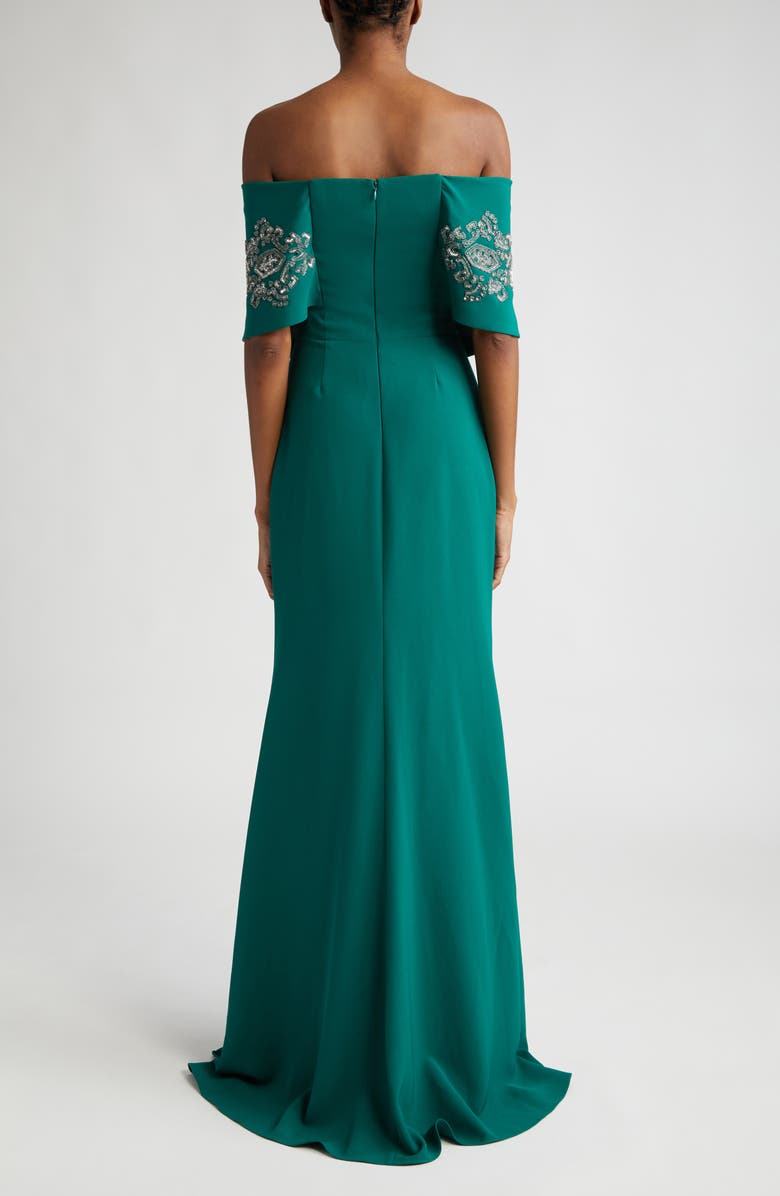 Lela Rose Beaded Off the Shoulder Gown, Alternate, color, 