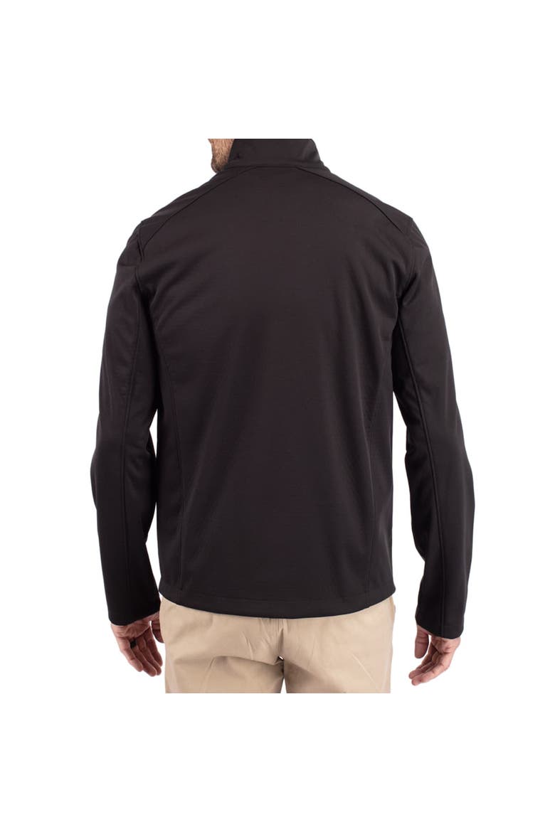 Men's Cutter & Buck Black Virginia Tech Hokies Evoke Eco Softshell Recycled Full-Zip Jacket, Alternate, color, Black