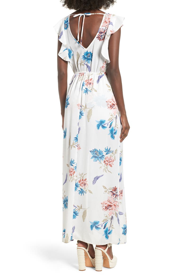 Floral Maxi Dress, Alternate, color, WHITE