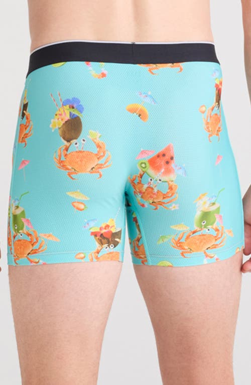 Saxx Volt Mesh Boxer Briefs In Crab Cocktail-turquoise
