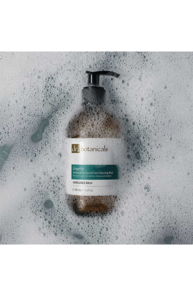 DR BOTANICALS Gingerlily Revitalising Hand & Face Cleansing Wash for Gentle Care 500ml, Alternate, color, White