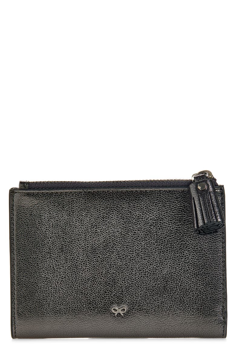 Small Double Zip Wallet, Main, color, ANTHRACITE