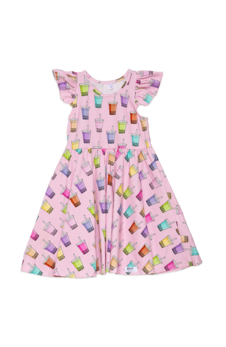 WORTHY THREADS Girls Racer Back Dress, Main, color, Boba