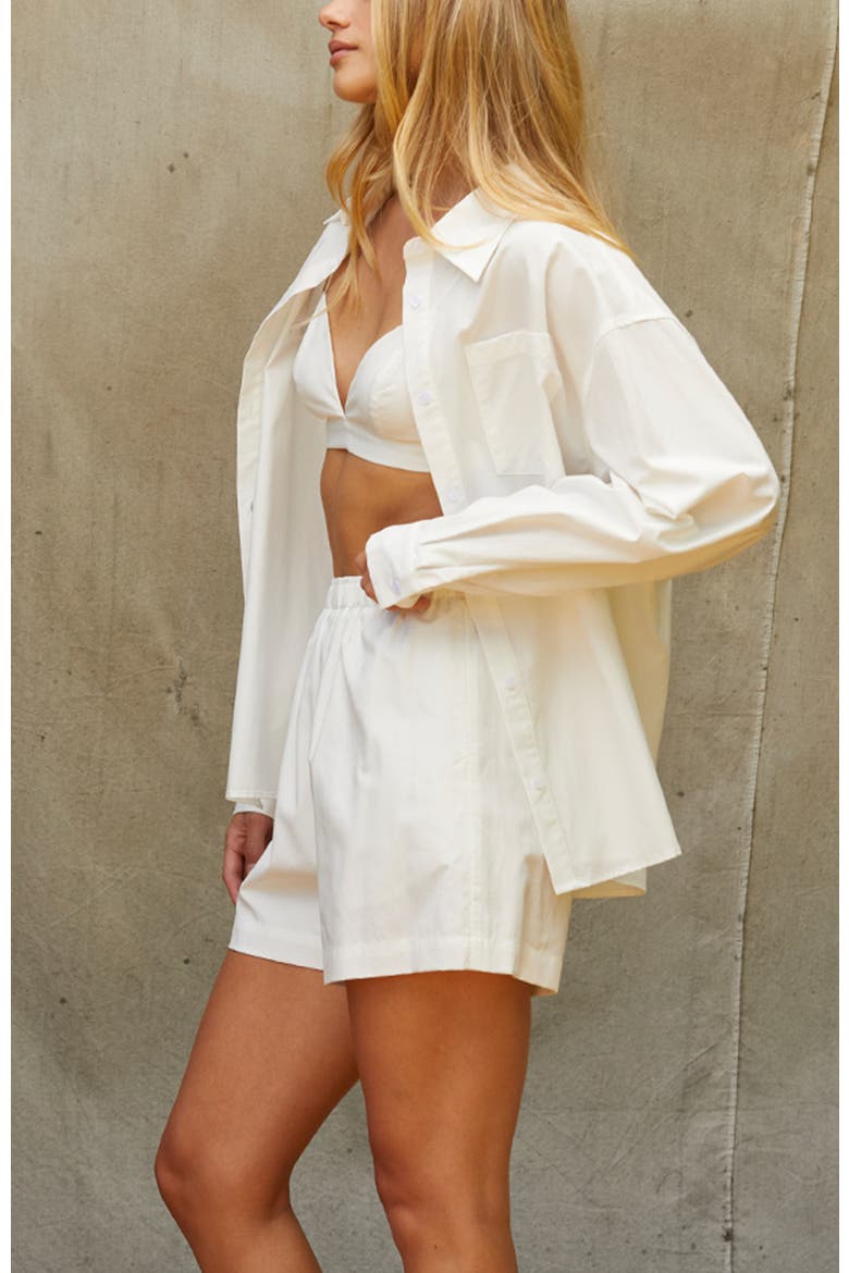 Button up Shirt & Boxer Shorts Three Piece Set, Alternate, color, White
