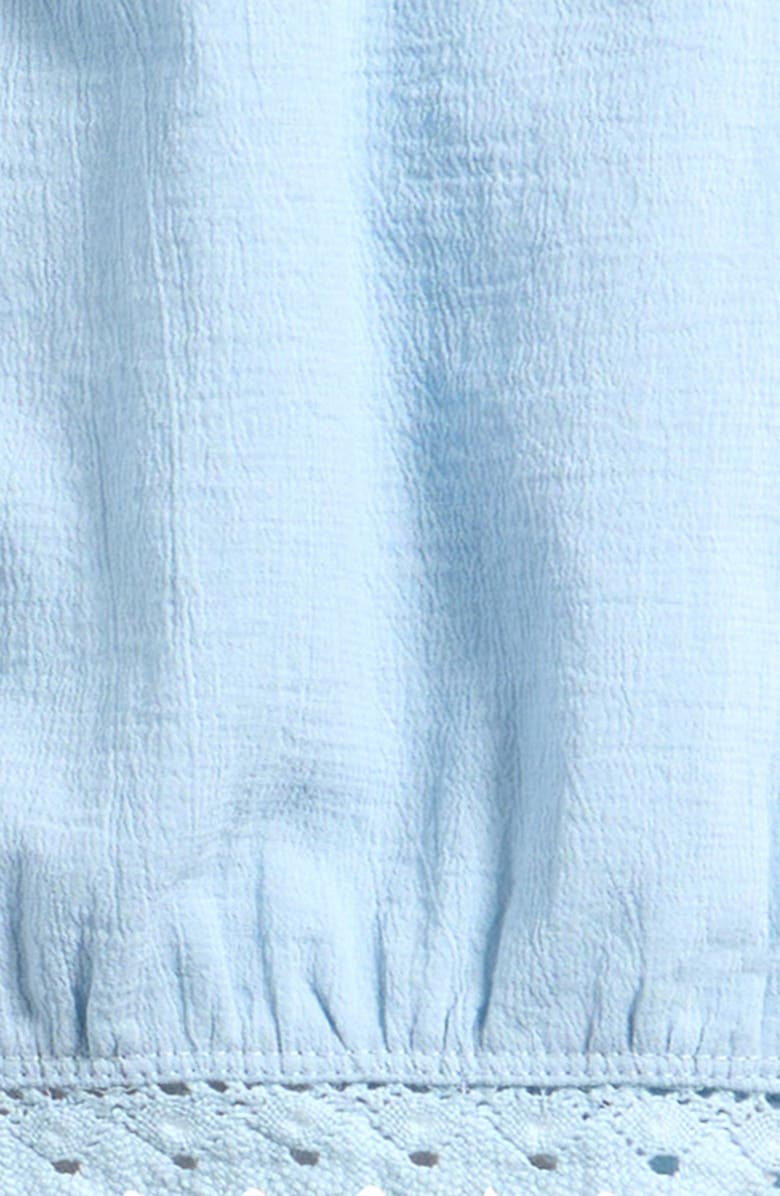 TENLY Kids' Lace Trim Gauze Peasant Top, Alternate, color, Saltwater Taffy