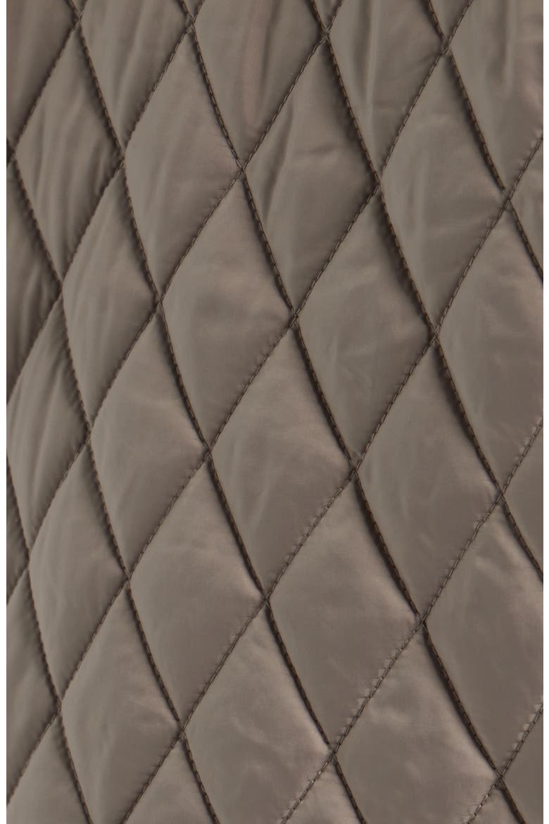 Water Resistant Corduroy Trim Quilted Coat, Alternate, color, KHAKI