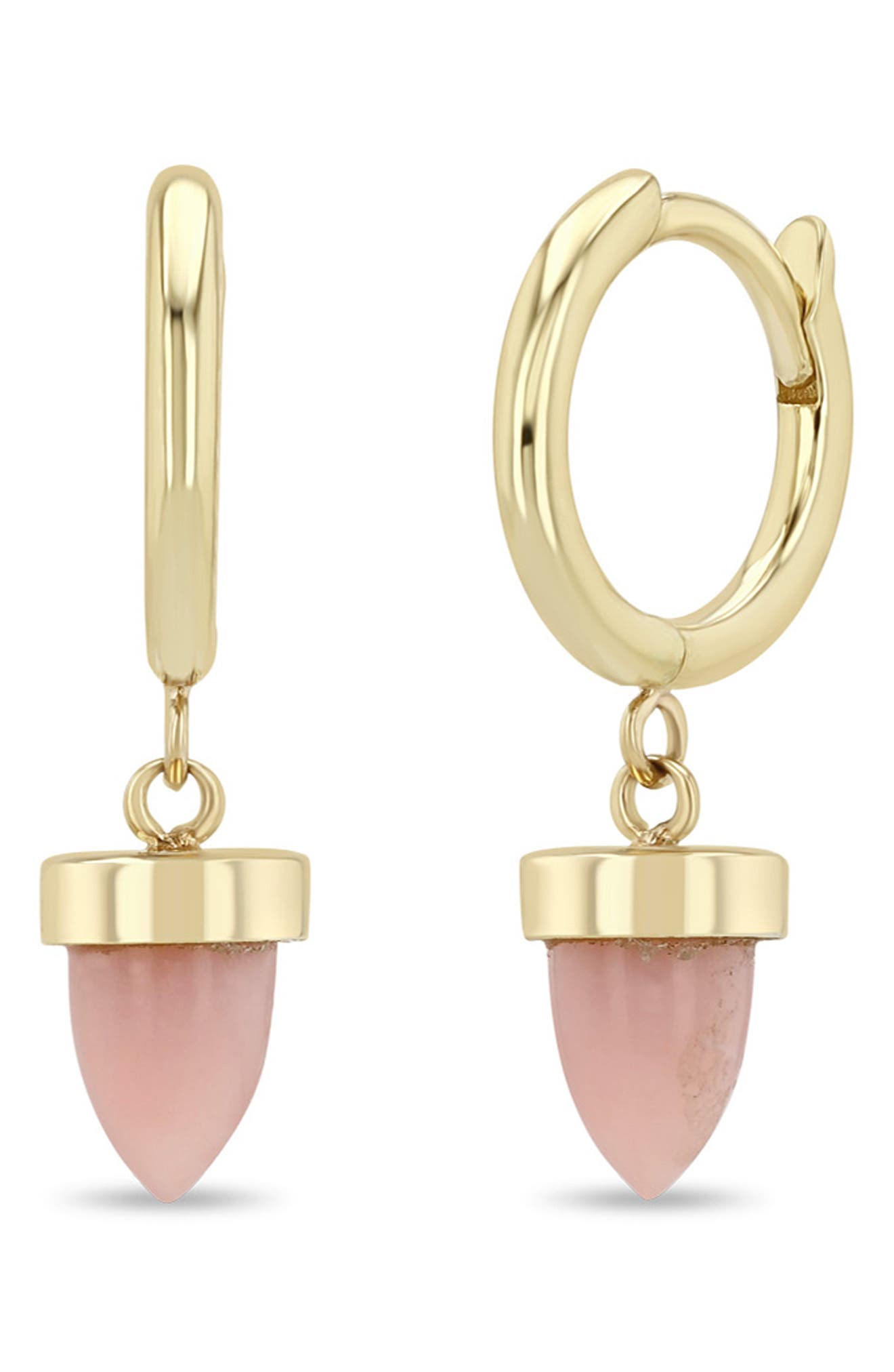 selected 14K YELLOW GOLD / PINK OPAL