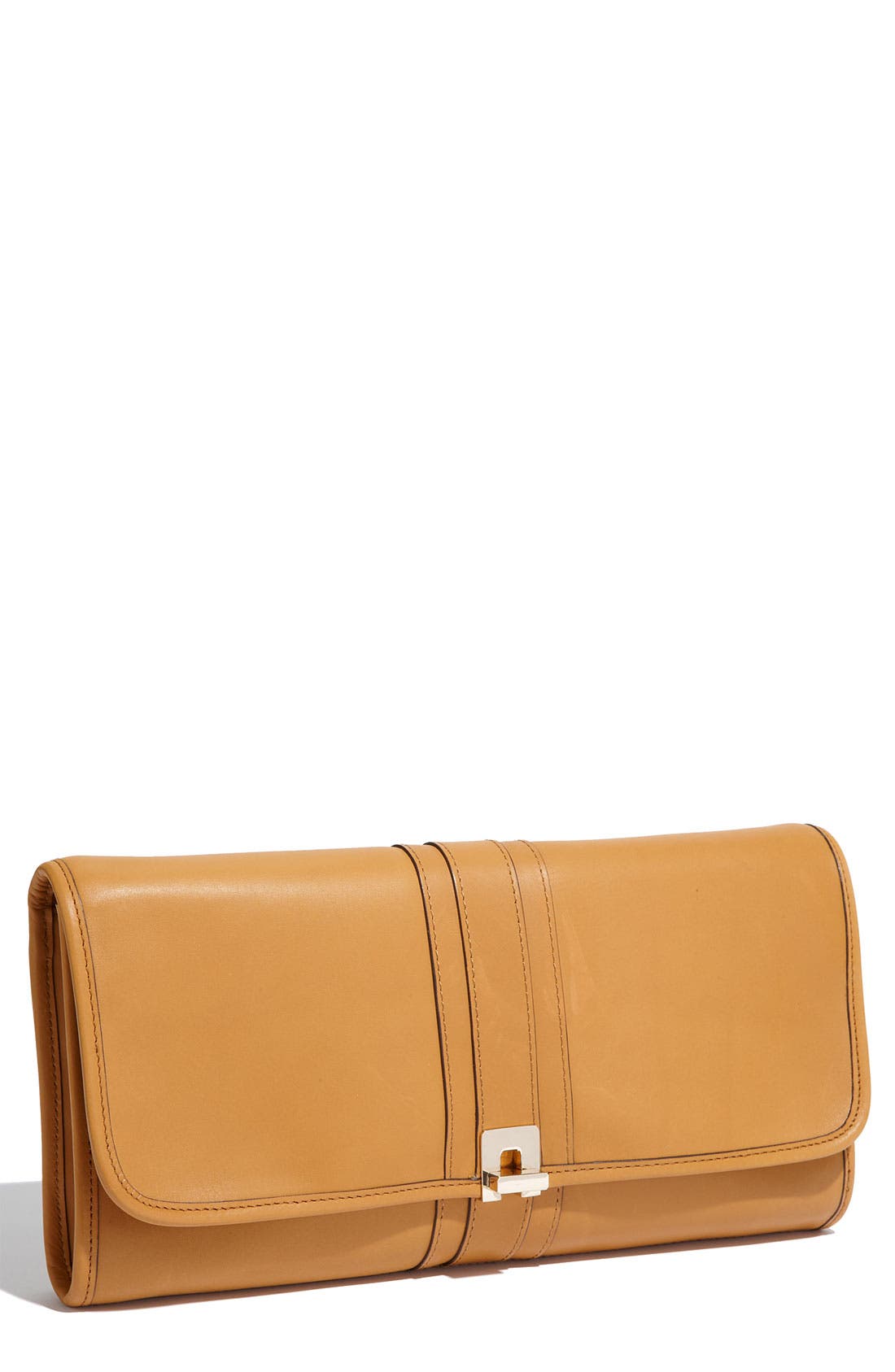 'Signature' Clutch, Main, color, TAN LION