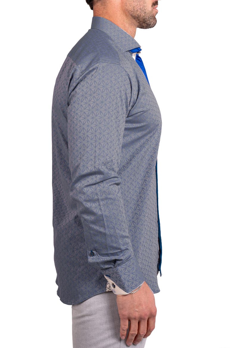 Einstein Ascension Contemporary Fit Button-Up Shirt, Alternate, color, GREY