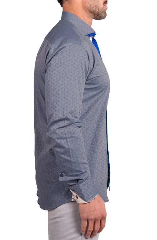 Maceoo Einstein Ascension Contemporary Fit Button-up Shirt In Blue