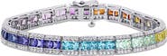 Julianna B. Multi-Color Lab-Created Sapphire Tennis Bracelet