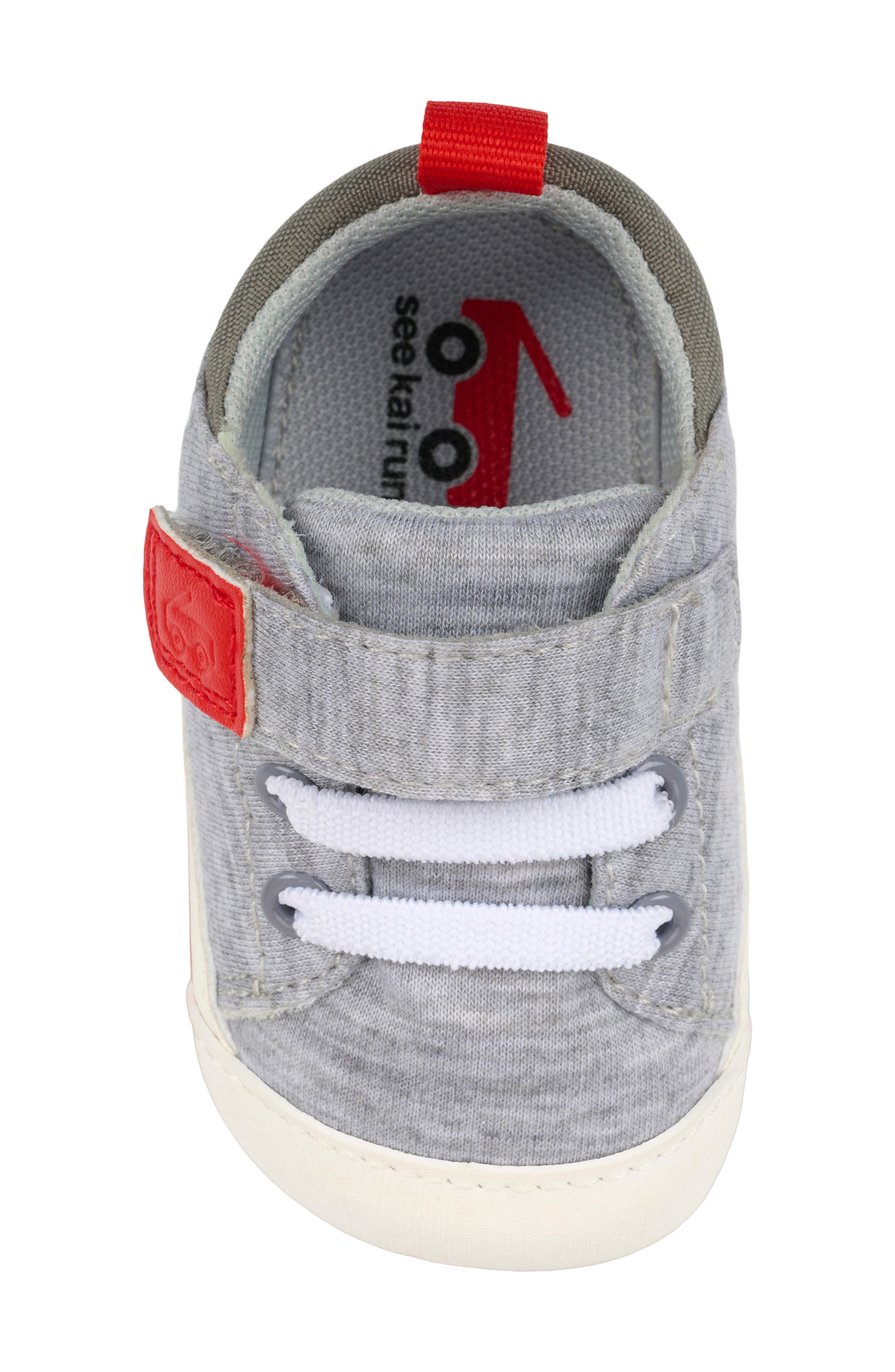 See Kai Run Kids' Mini Stevie Sneaker, Alternate, color, Gray Jersey/ Red