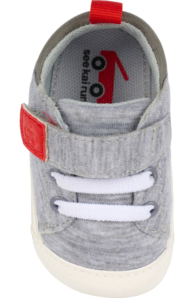 See Kai Run Kids' Mini Stevie Sneaker, Alternate, color, Gray Jersey/ Red