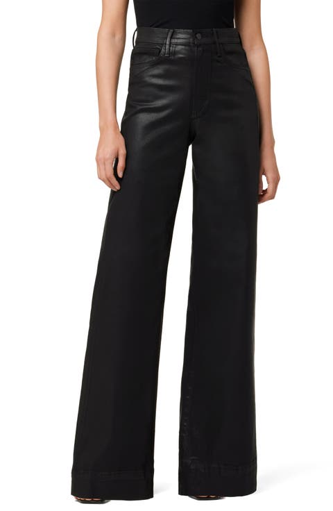 The Mia Coated High Waist Wide Leg Jeans