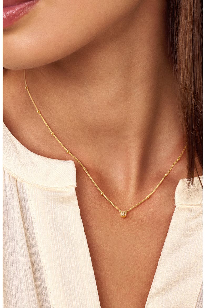First Beaded Necklace, Alternate, color, Yellow 18k Gold Plated