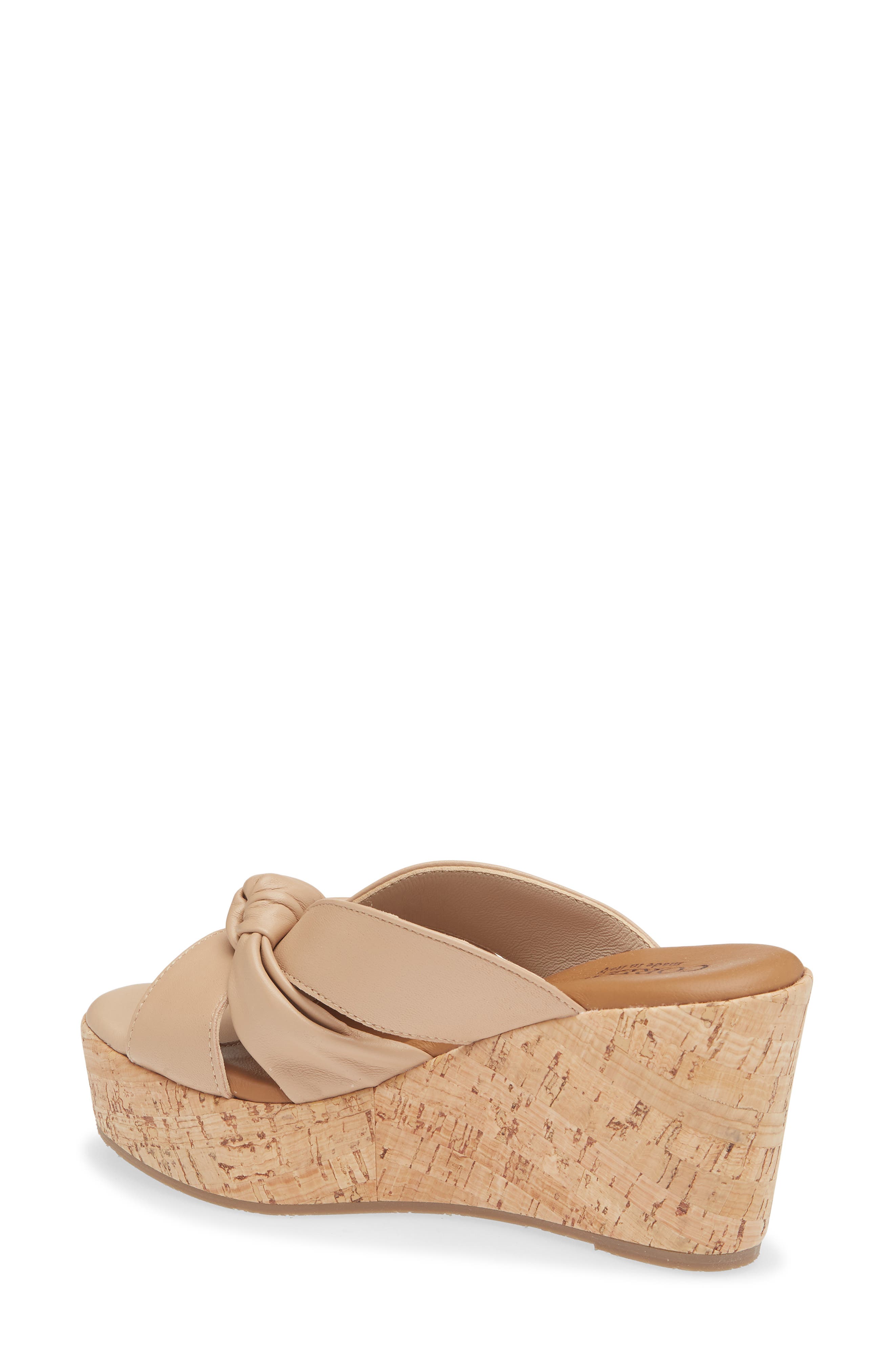 Cordani Dumont Platform Wedge Slide Sandal, Alternate, color, Natural Leather