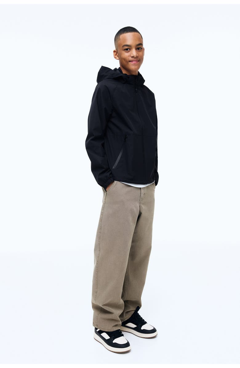 H&M Water-repellent Windbreaker, Alternate, color, Black
