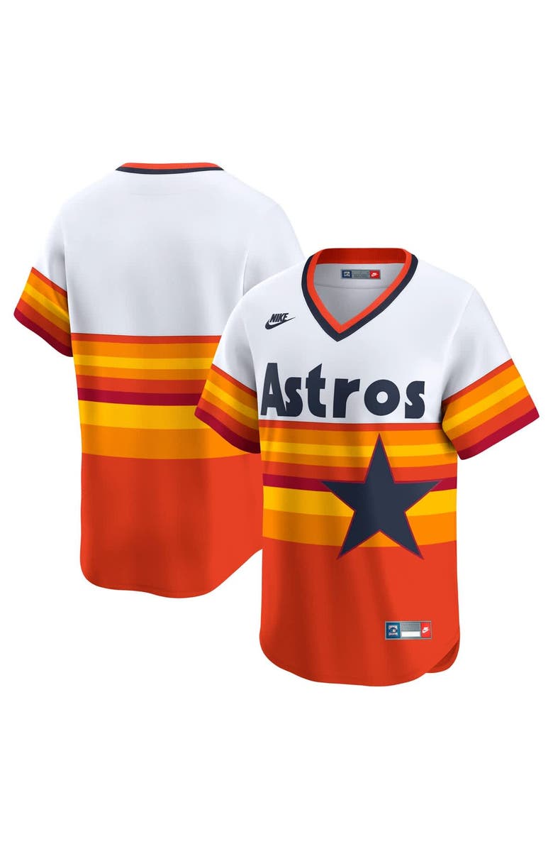 Nike Men's Nike White Houston Astros Throwback Cooperstown Collection Limited Jersey, Main, color, White