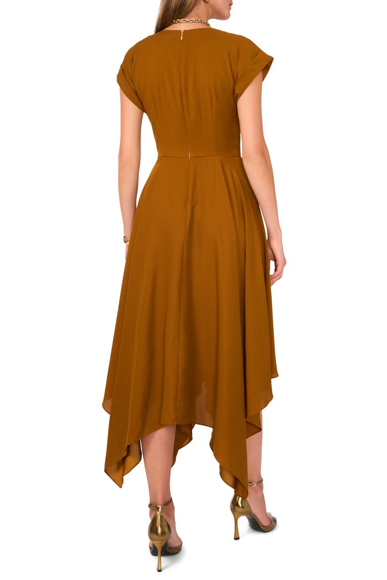 Front Bow Handkerchief Hem Dress, Alternate, color, CATHAY SPICE