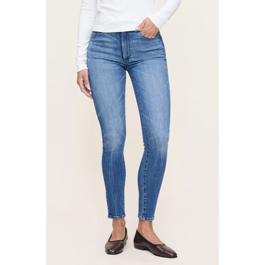 Dl1961 Farrow Skinny High Rise Instasculpt Ankle Jeans In Blue Horizon In Blue